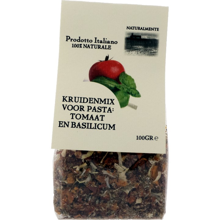 Kruidenmix pasta tomaat en basilicum 100g