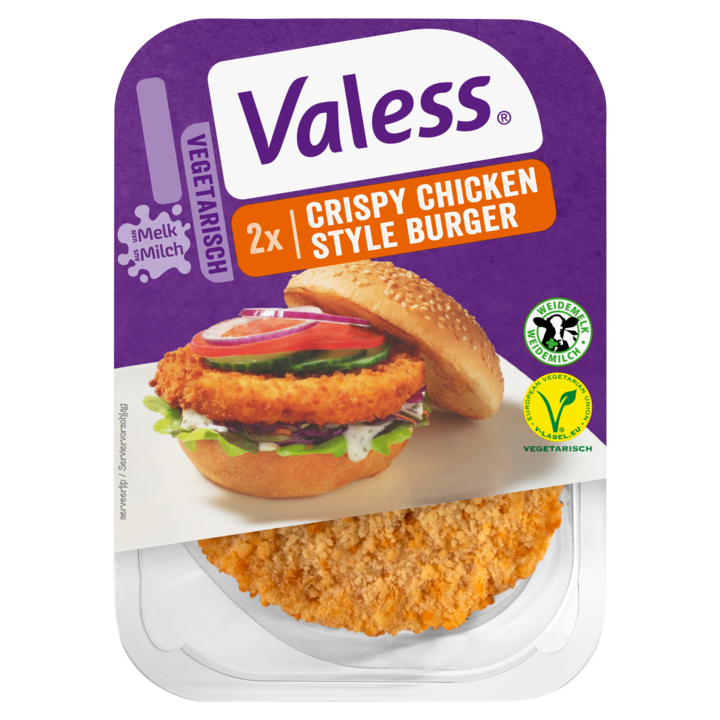 Valess Vegetarisch Crispy Chicken Style Burger 2 Stuks 180g