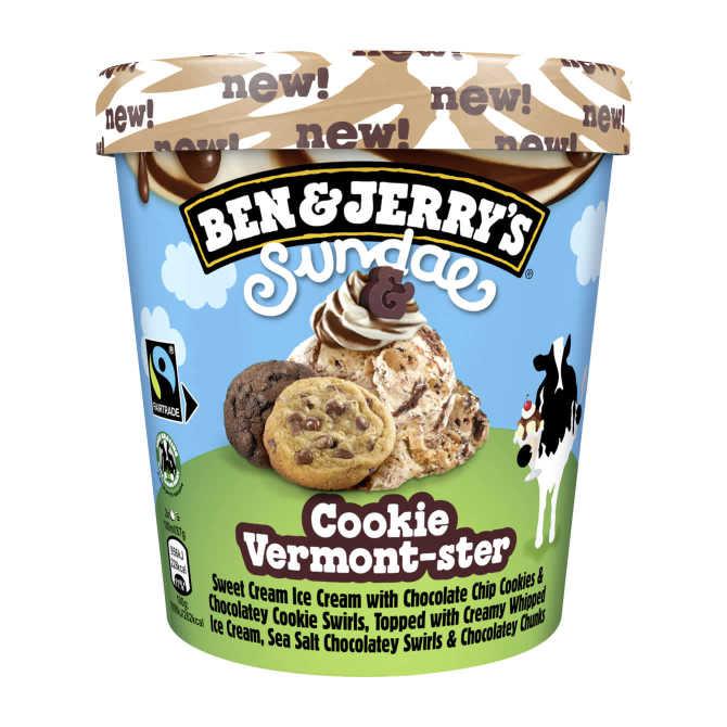 Ben &amp; Jerry&#039;s Ijs toetje cookie vermont-ster sundae