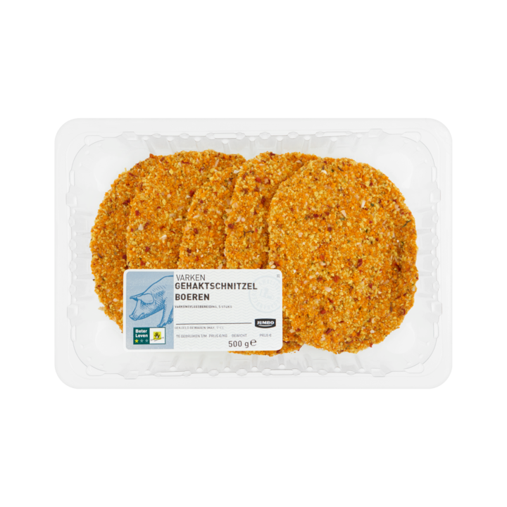 Jumbo Gehaktschnitzel Varken 5 Stuks 500g