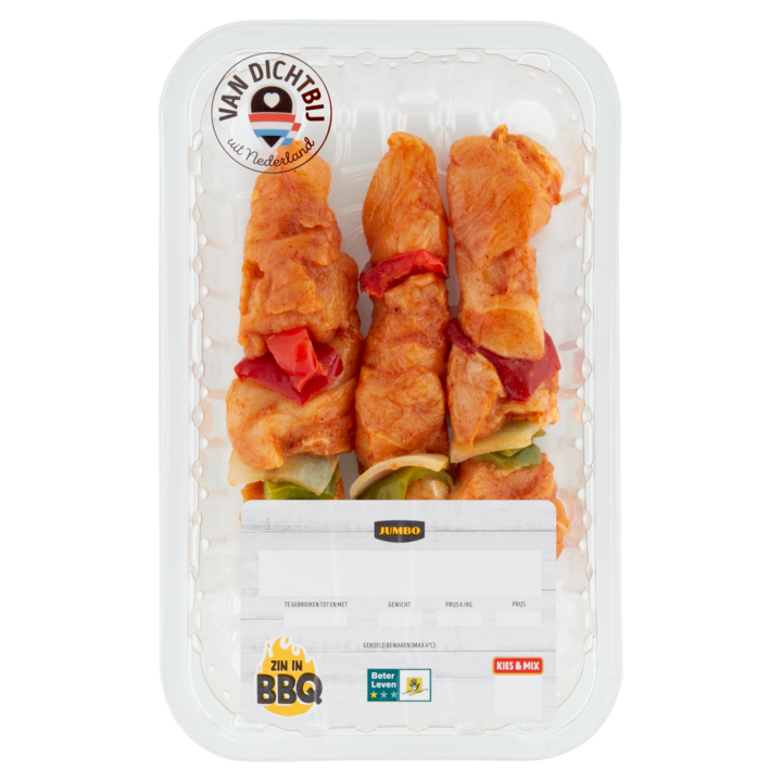 Jumbo Kipspies Gemarineerd met Paprika en Ui 225g