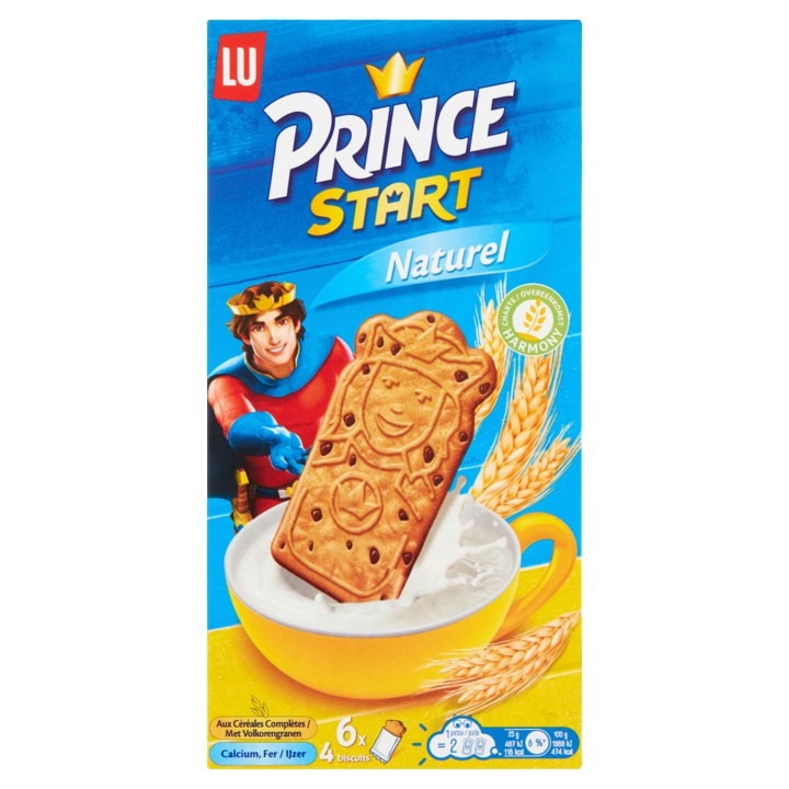 LU Prince Start koekjes Naturel 6 x 4 Biscuits 300g