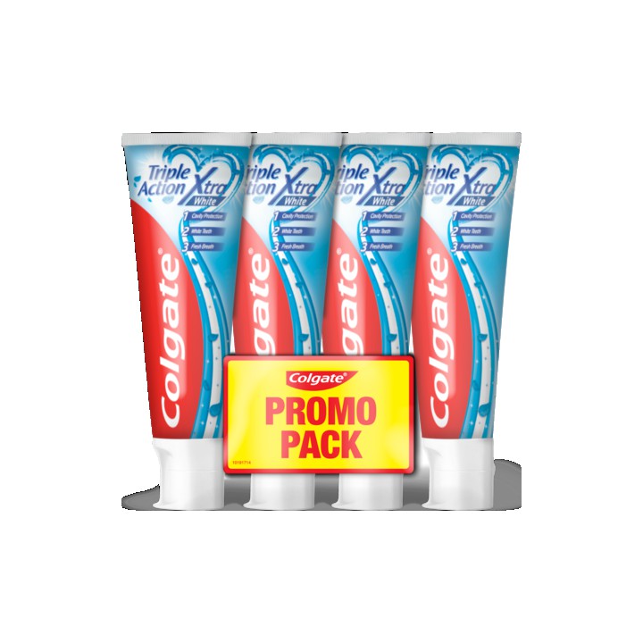 Colgate Triple Action Whitening Tandpasta Voordeelverpakking 4 x 75ml | Nederland Life Colgate Triple Action Whitening Tandpasta Voordeelverpakking 4 x 75ml
