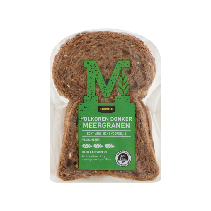 Jumbo - Volkoren Donker Meergranen Brood - Half