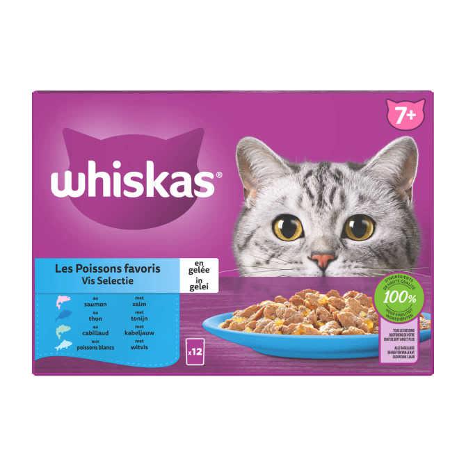 Whiskas vis selectie in gelei 7+