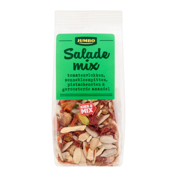 Jumbo Salademix Tomatenvlokken, Zonnebloempitten, Pistachenoten &amp;amp; Geroosterde Amandel 40g