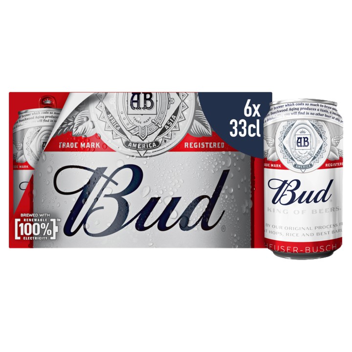 Bud Pils Bier Blikken 6 x 330ML