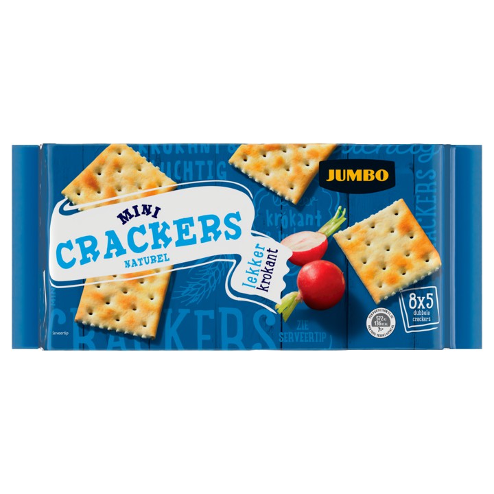 Jumbo Mini Crackers Naturel 8 x 5 Stuks