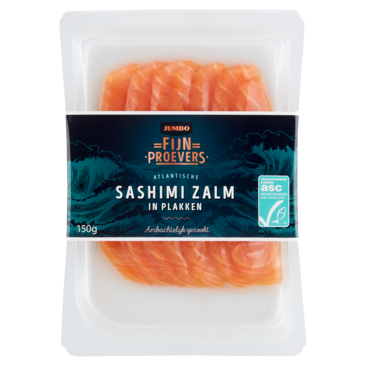 Jumbo Atlantische Sashimi Zalm in Plakken 150g