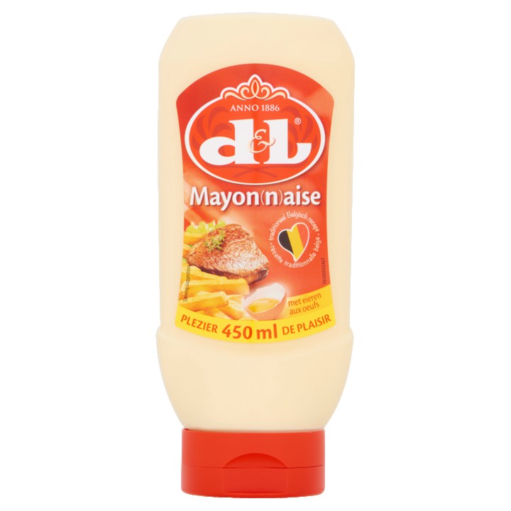 D&amp;amp;L Mayonaise met Eieren Knijpfles 450ml