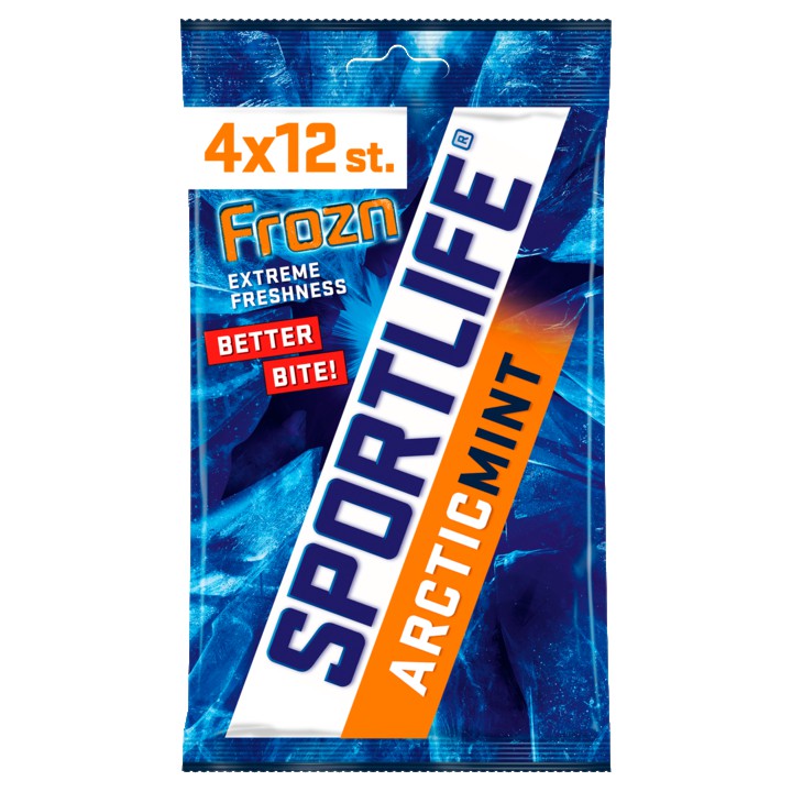 Sportlife Frozn Arcticmint Suikervrij Kauwgom 4-Pack 4 x 18g