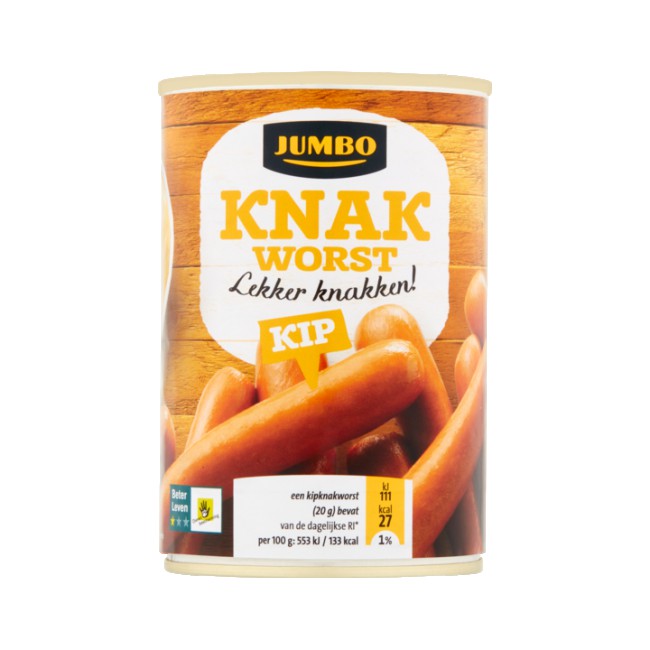 Jumbo Knakworst Kip 400g