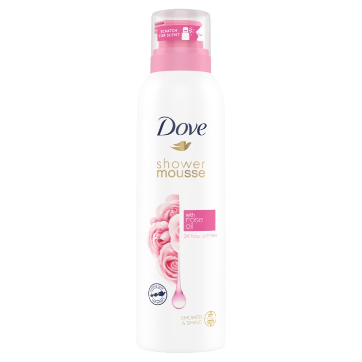 Dove Shower Mousse Rose Oil 200ml