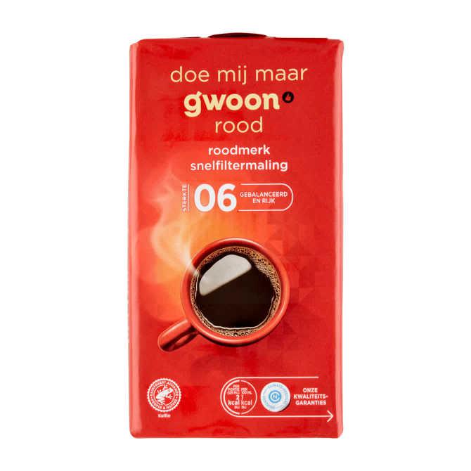 g&#039;woon Snelfilter koffie rood