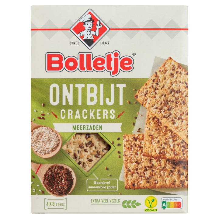 Bolletje Ontbijt Crackers Meerzaden 4 x 3 Stuks 270g