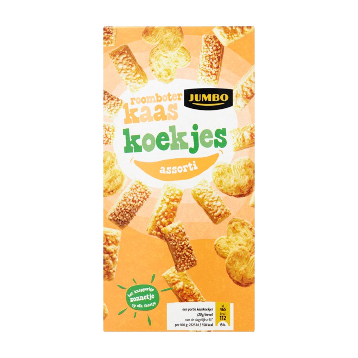 Jumbo Roomboter Kaas Koekjes Assorti 100g