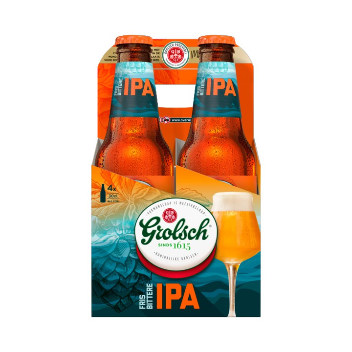 Grolsch Frisbittere IPA 4-Pack Fles 300ml