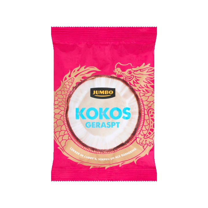 Jumbo Kokos Geraspt 100g