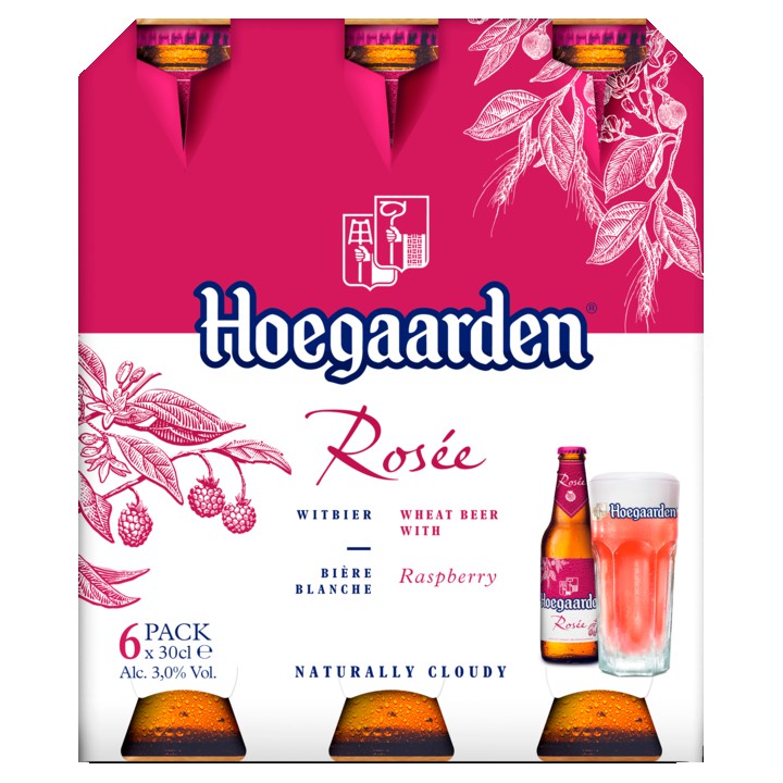 Hoegaarden Ros&amp;eacute;e Belgisch Witbier Flessen 6 x 30cl