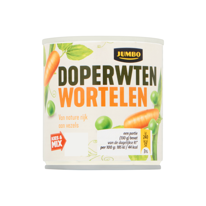 Jumbo Doperwten Wortelen 200g