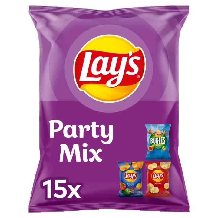 Lay&amp;#x27;s Party Mix Chips 15 uitdeelzakjes 3 smaken