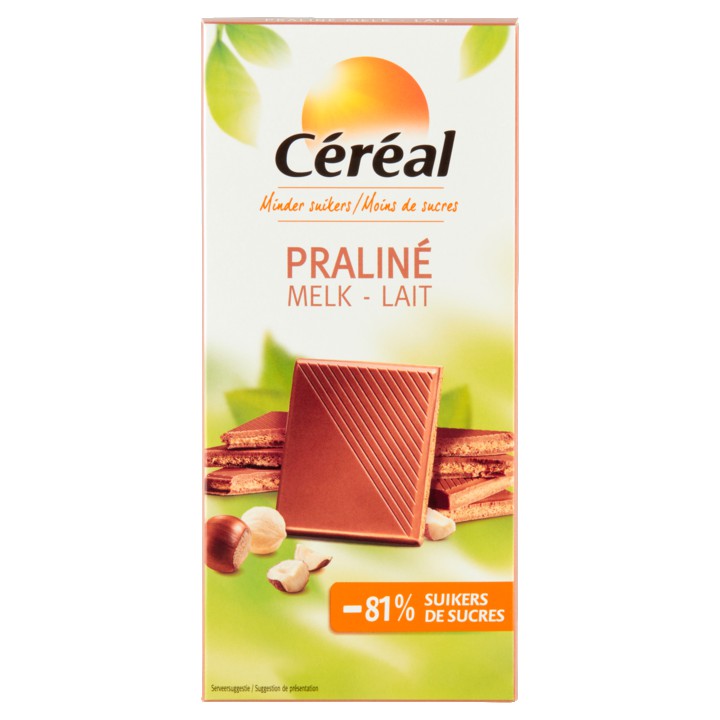 C&amp;eacute;r&amp;eacute;al Minder Suikers Pralin&amp;eacute; 100g