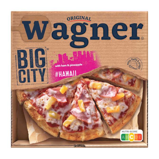 Original Wagner Big city pizza with ham &amp; pineapple Hawaii