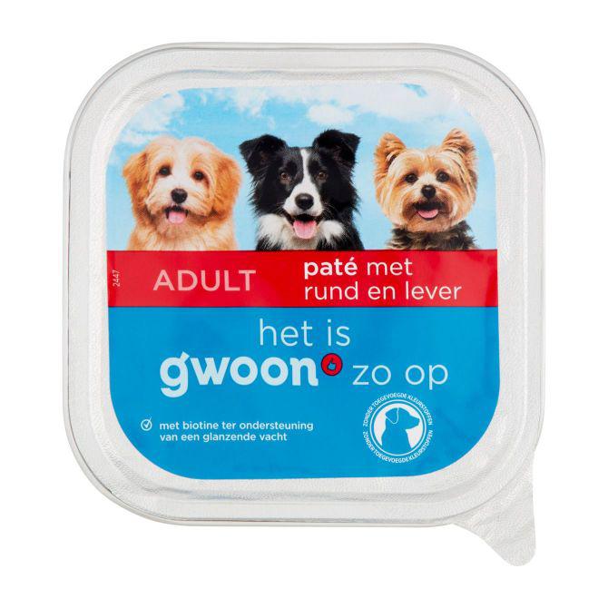 g&#039;woon Pat&amp;eacute; rund &amp; lever hond