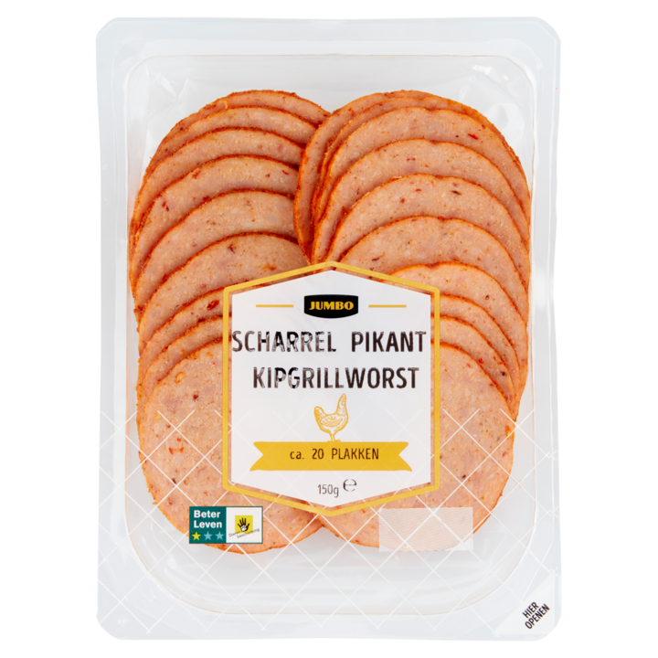 Jumbo Scharrel Kipgrillworst Pikant 150g