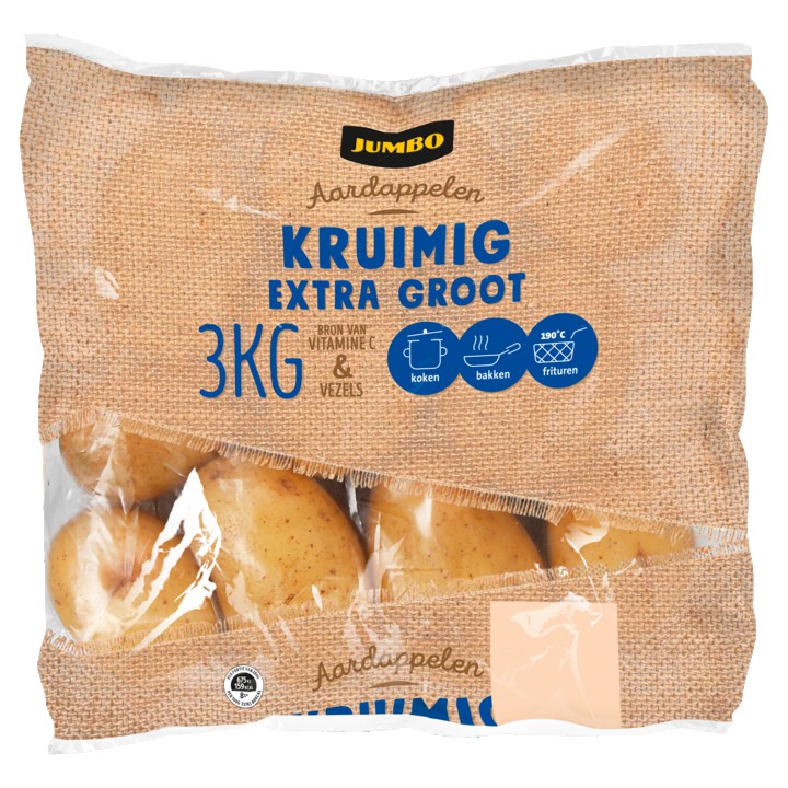 Jumbo Aardappelen Kruimig Extra Groot 3kg