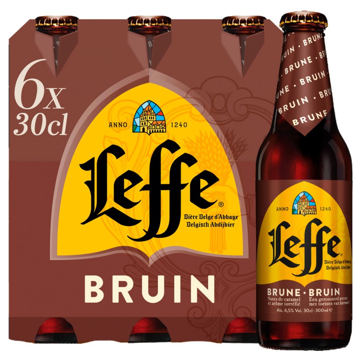 Leffe Bruin Belgisch Abdijbier Flessen 6 x 300ML