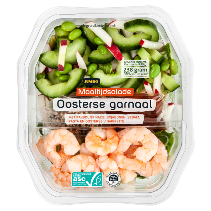 Jumbo Maaltijdsalade Oosterse Garnaal 450g