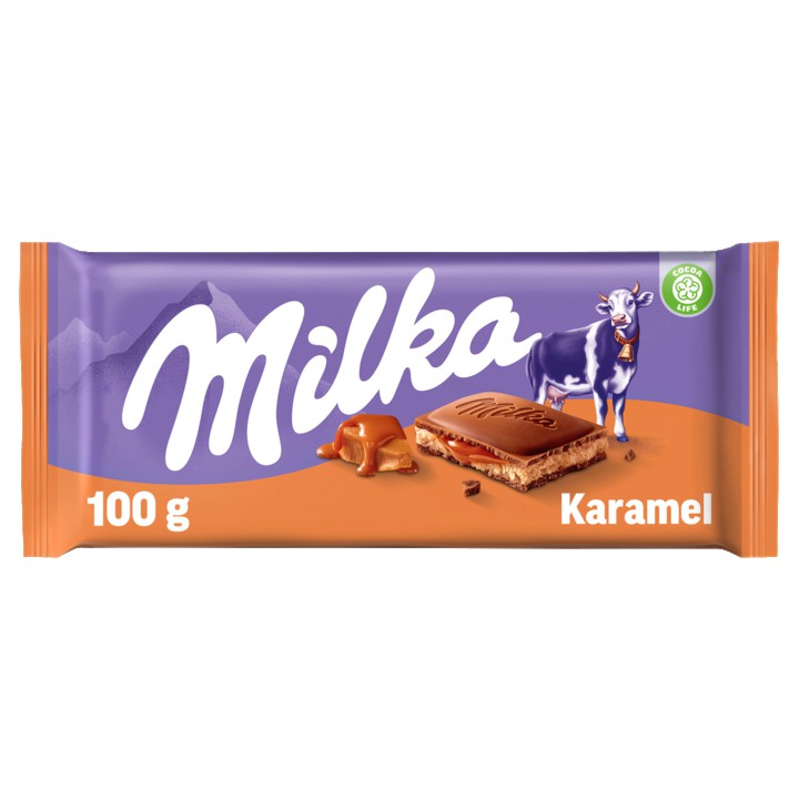 Milka Chocolade Reep Karamel 100g