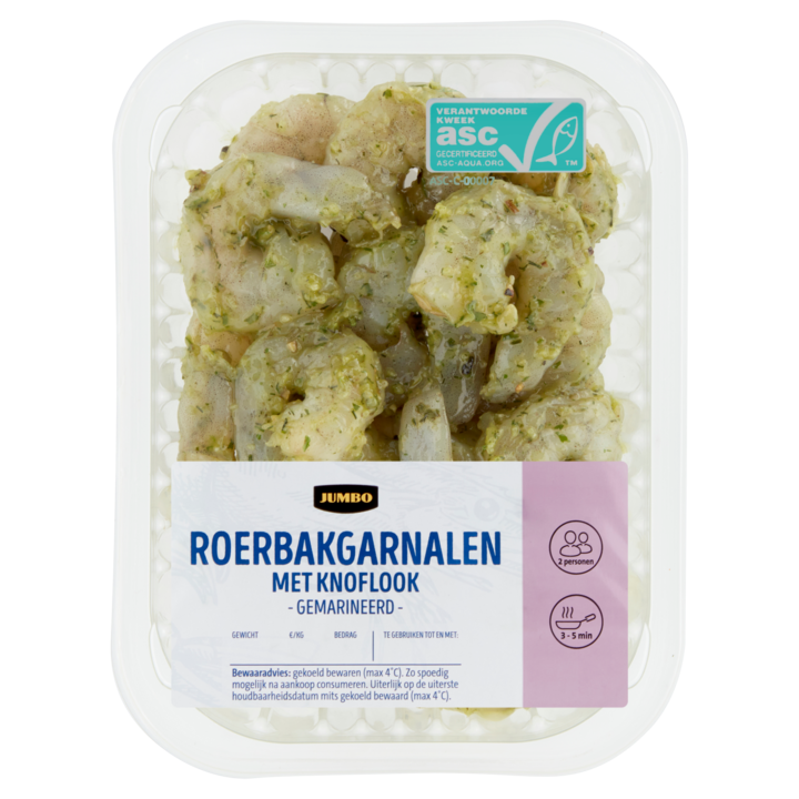 Jumbo Roerbakgarnalen met Knoflook Gemarineerd ca. 190g