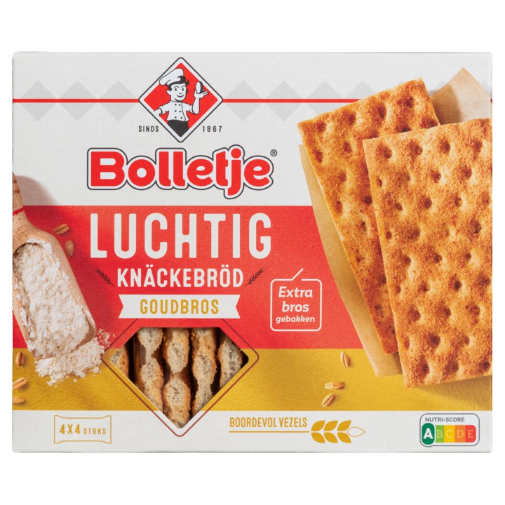 BOLLETJE Knackebrod Luchtig Goudbros 240g