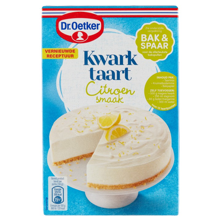 Dr. Oetker Kwarktaart Citroensmaak 440g