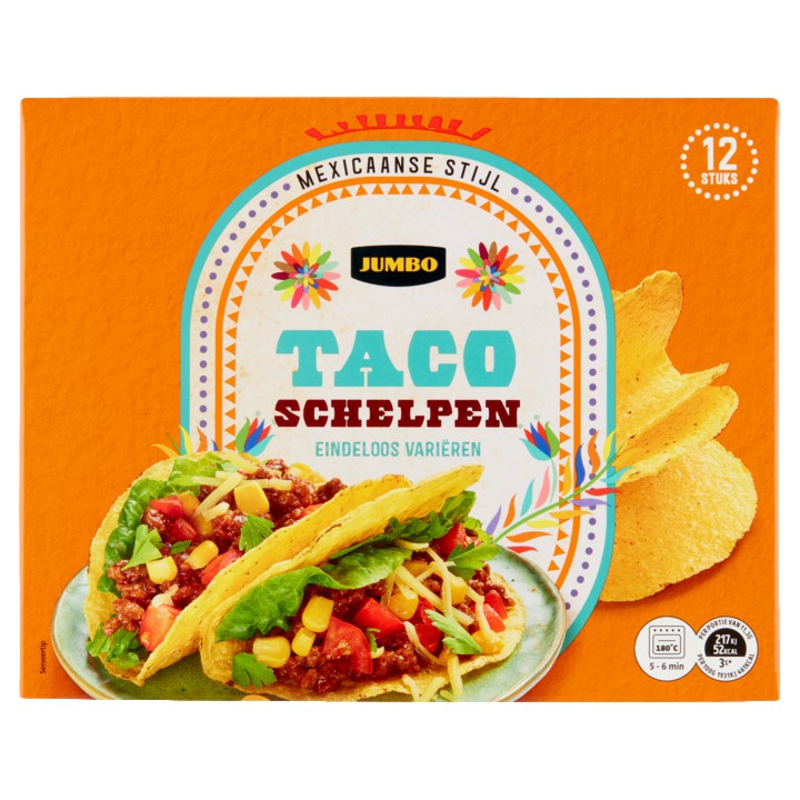 Jumbo Taco Schelpen 12 Stuks