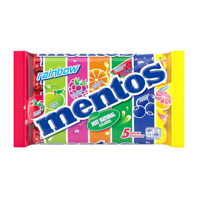 Mentos Chewy Dragees Rainbow 5 rollen