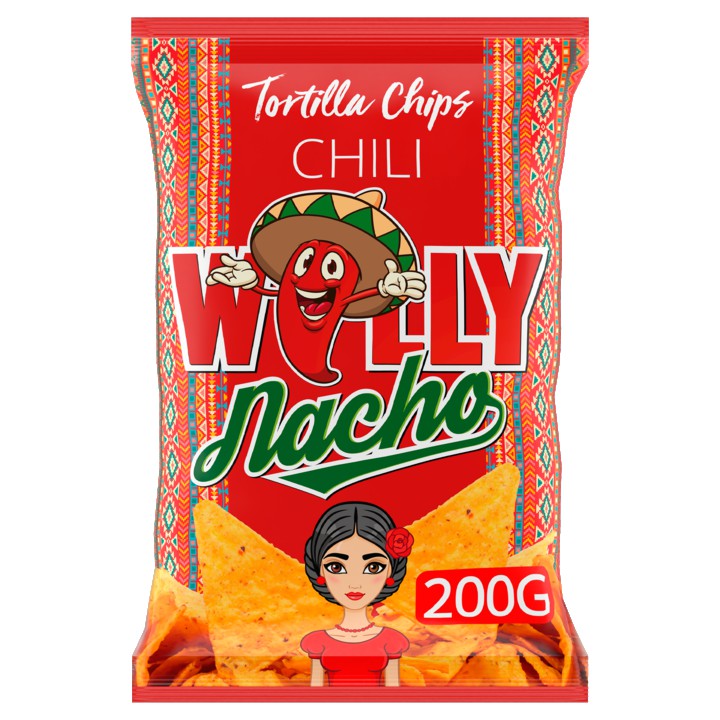 Willy Nacho Chili Tortilla Chips 200g