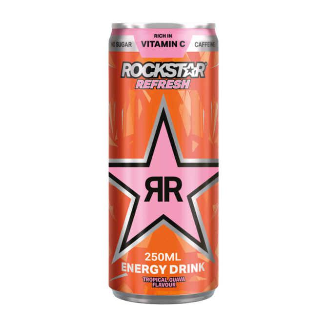 Rockstar energy drink Refresh tropical guava flavour