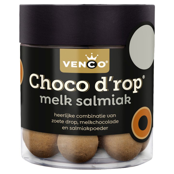 Venco Choco D&amp;#x27;rop Melk Salmiak 146g