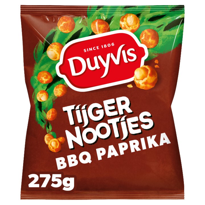 Duyvis Tijgernootjes BBQ Paprika Pinda Noten 275gr