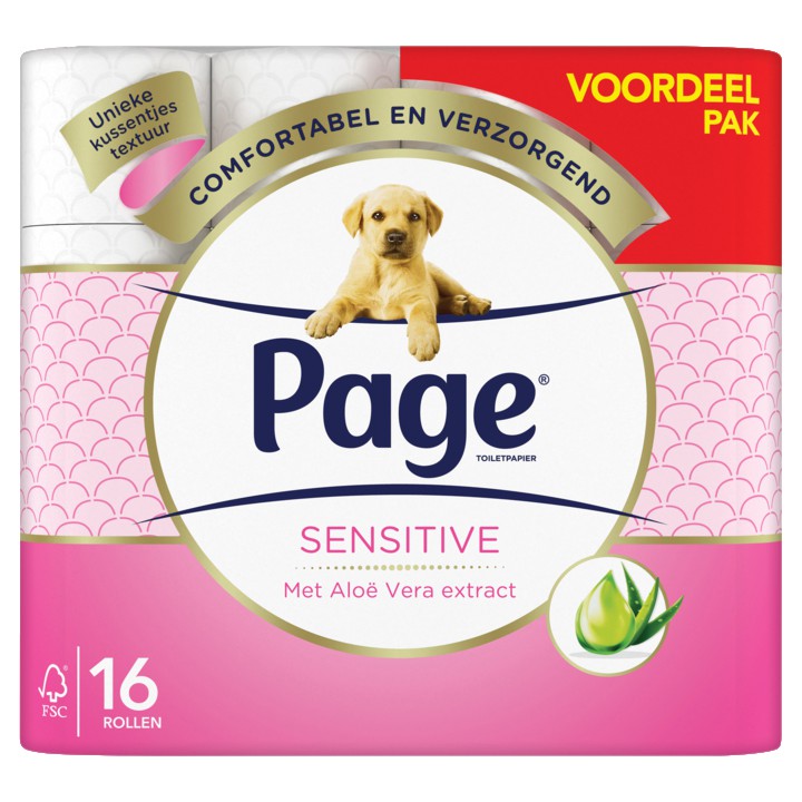 Page Toiletpapier Sensitive Voordeelpak 16 Rollen