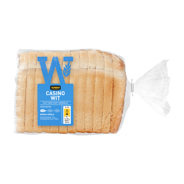 Jumbo - Wit Casino Brood - Half