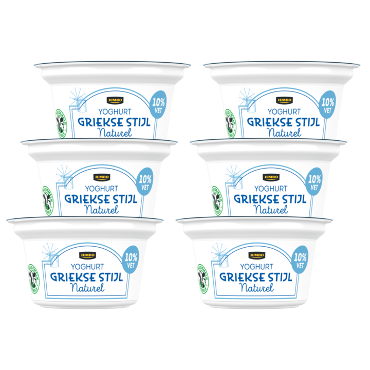 Jumbo Yoghurt Griekse Stijl Naturel 10% vet 6 x 150gr