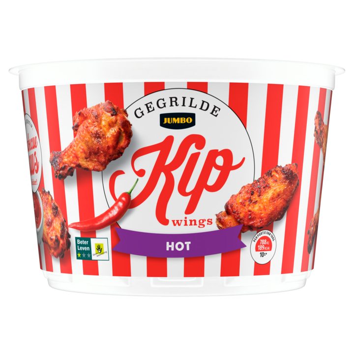 Jumbo Gegrilde Kip Wings Hot 600g