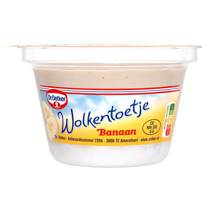 Dr. Oetker Wolkentoetje Banaan 125g