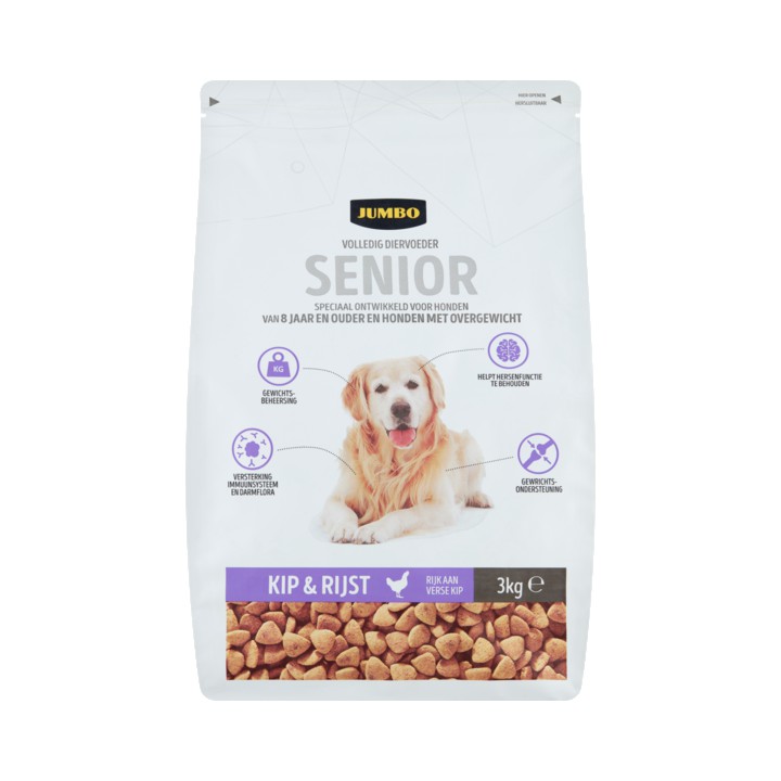 Jumbo Hondenbrokken Senior Kip &amp;amp; Rijst 3kg