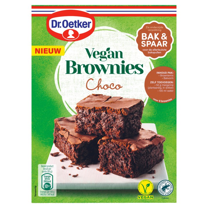 Dr. Oetker Vegan brownies choco bakmix 360g