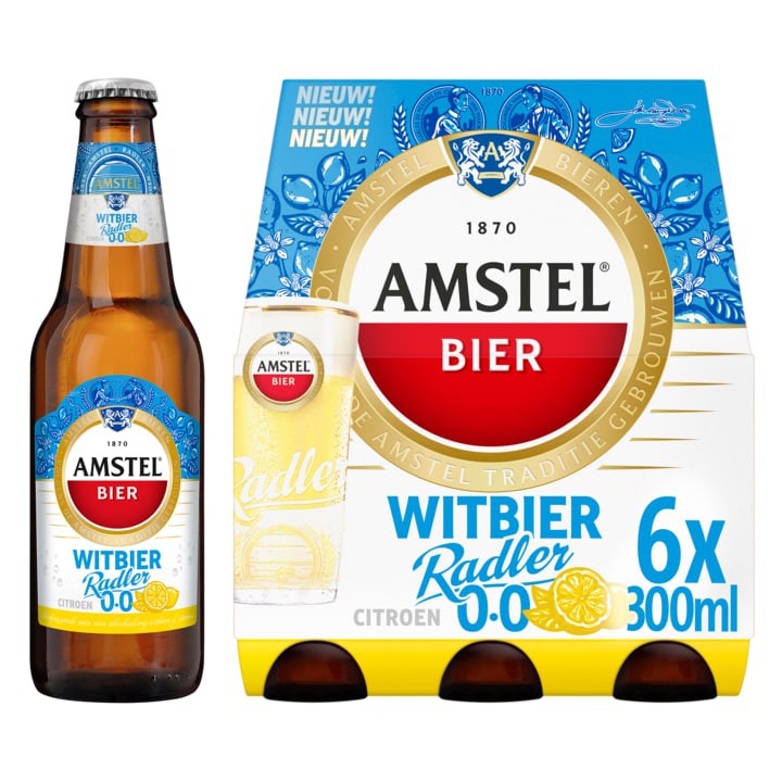 Amstel Witbier Radler 0.0 Bier Fles 6 x 300ml